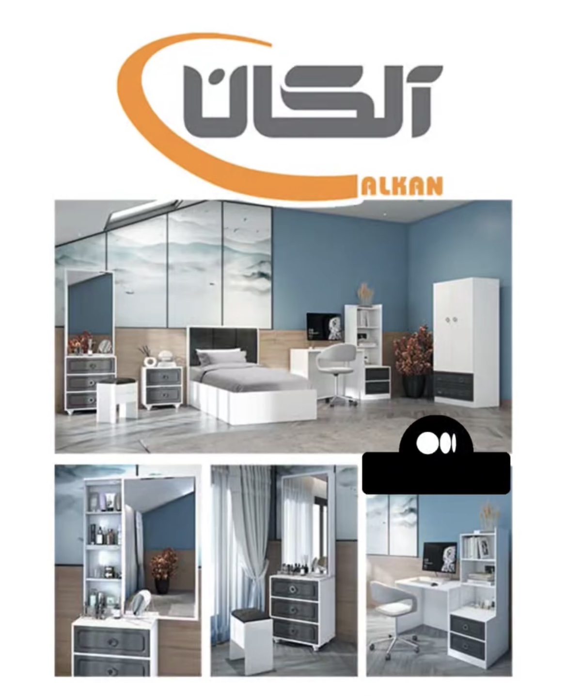 تخت یک نفره مدل 421 شرکت آلکان چوب